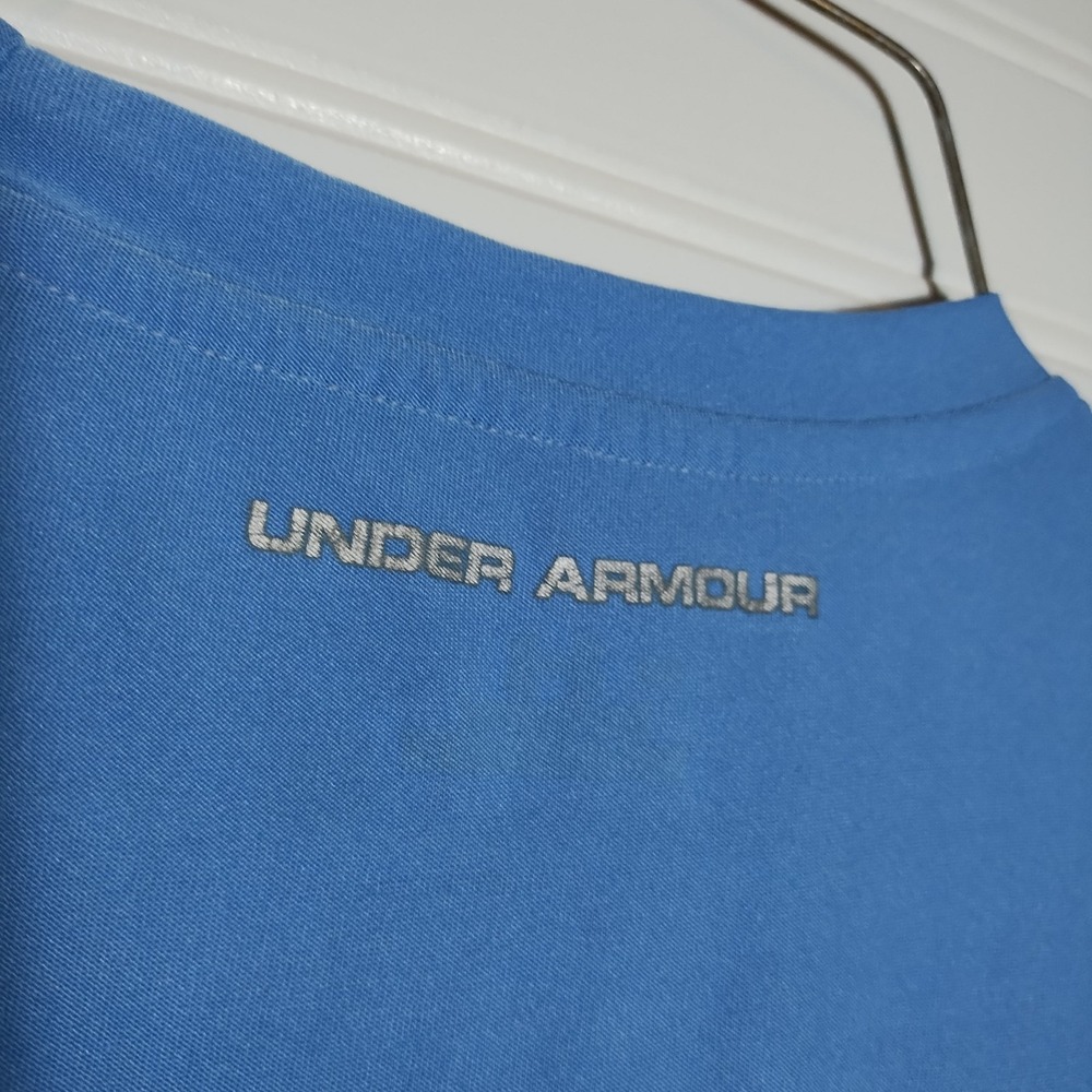 Under Armour Blue‎ Men's Size Sm Small Heat Gear Short Sleeve T-shirt UA - Picture 5 of 5